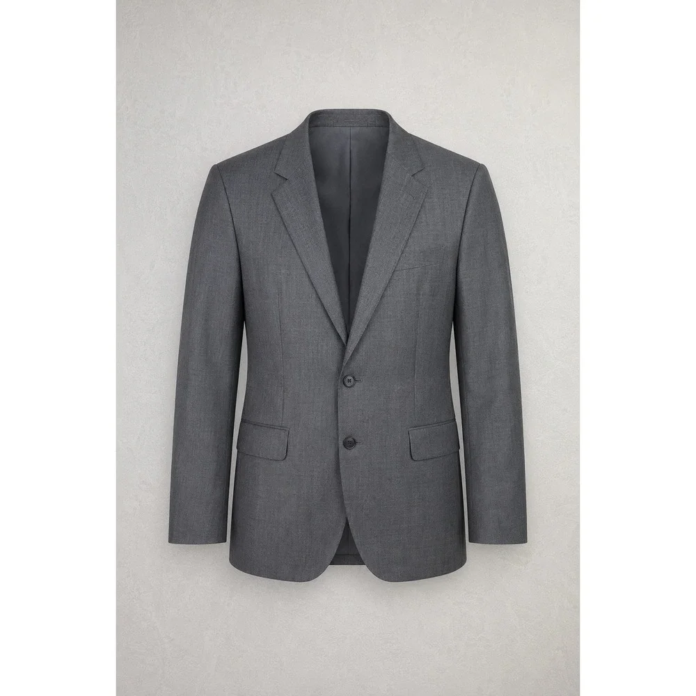 Cerruti 1881 Wool‎ Blazer 120s Mens Gray Tailored Sport Coat Career Size 48R